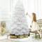 PVC Pine Snow Flocked Christmas Tree with Hinged Branches and Heavy Duty Metal Stand